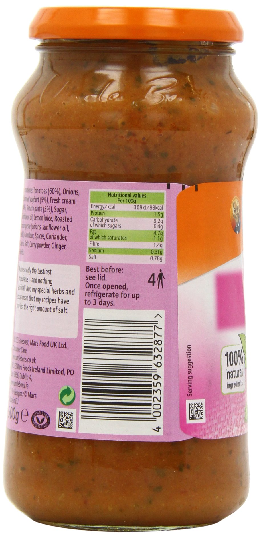 Uncle Bens Indian Tikka Masala Sauce 500 g