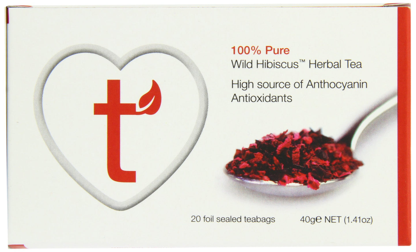 Wild Hibiscus 100 Percent Pure Hibiscus Herbal Tea 40 g