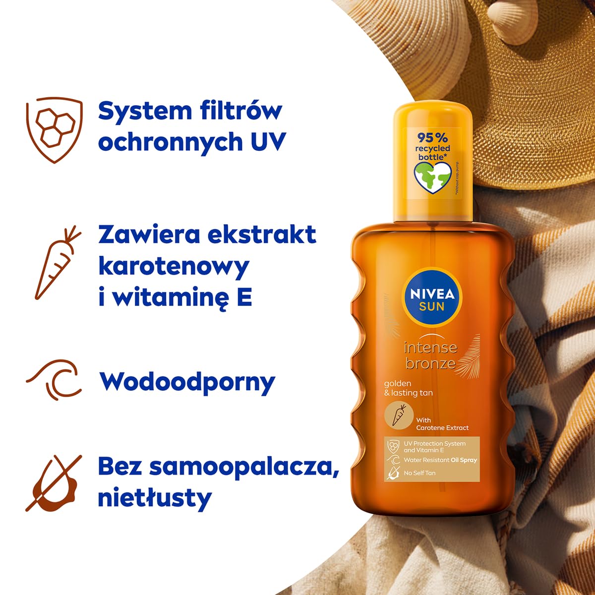 NIVEA SUN Intense Bronze Carotene Oil SPF 6, 200 ml