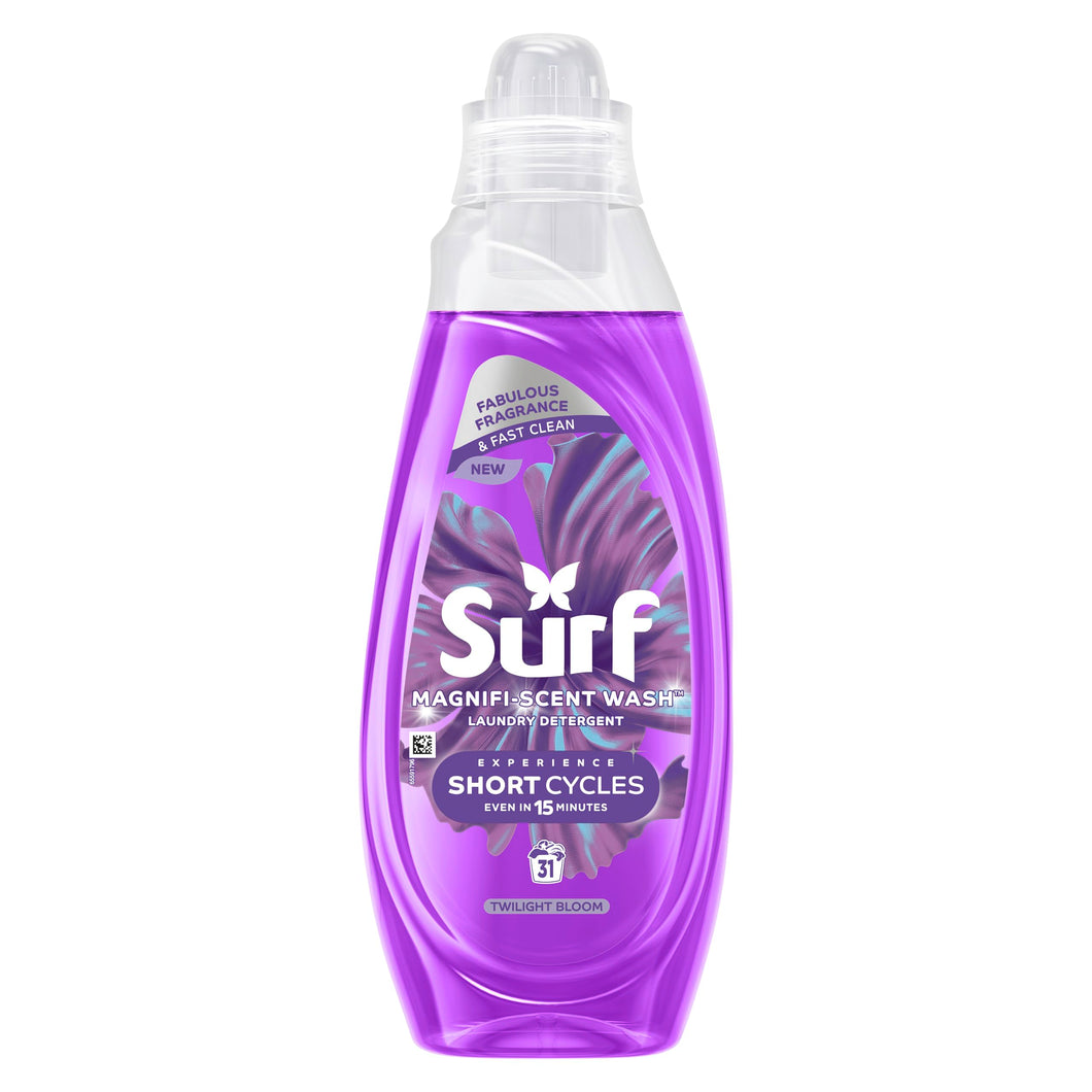 Surf Magnifi-Scent Quick Wash Twilight Bloom, 31 Washes (837 ml) - Laundry Detergent Washing Liquid, Fast & Fabulous Fragrance, Ideal for Short Cycles