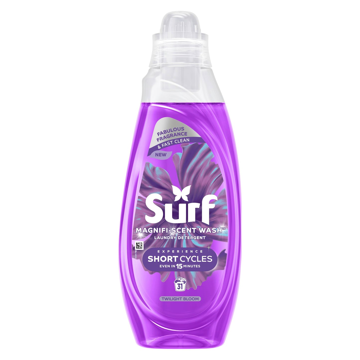 Surf Magnifi-Scent Quick Wash Twilight Bloom, 31 Washes (837 ml) - Laundry Detergent Washing Liquid, Fast & Fabulous Fragrance, Ideal for Short Cycles