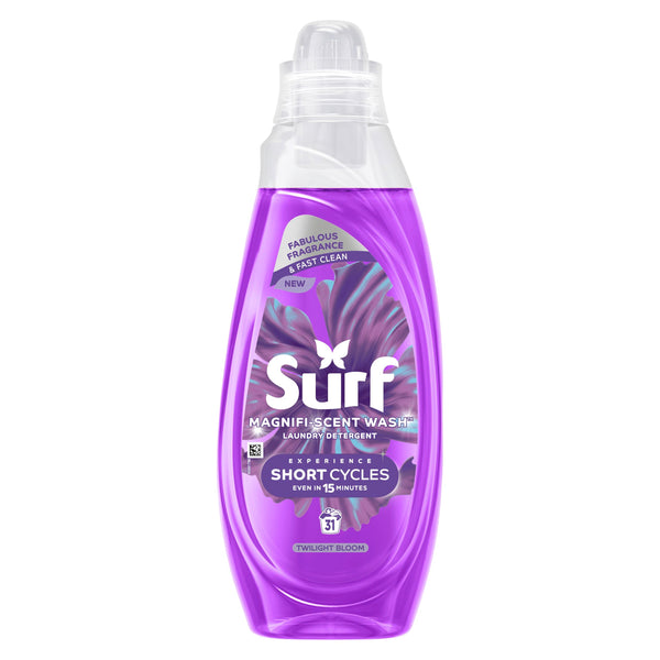 Surf Magnifi-Scent Quick Wash Twilight Bloom, 31 Washes (837 ml) - Laundry Detergent Washing Liquid, Fast & Fabulous Fragrance, Ideal for Short Cycles