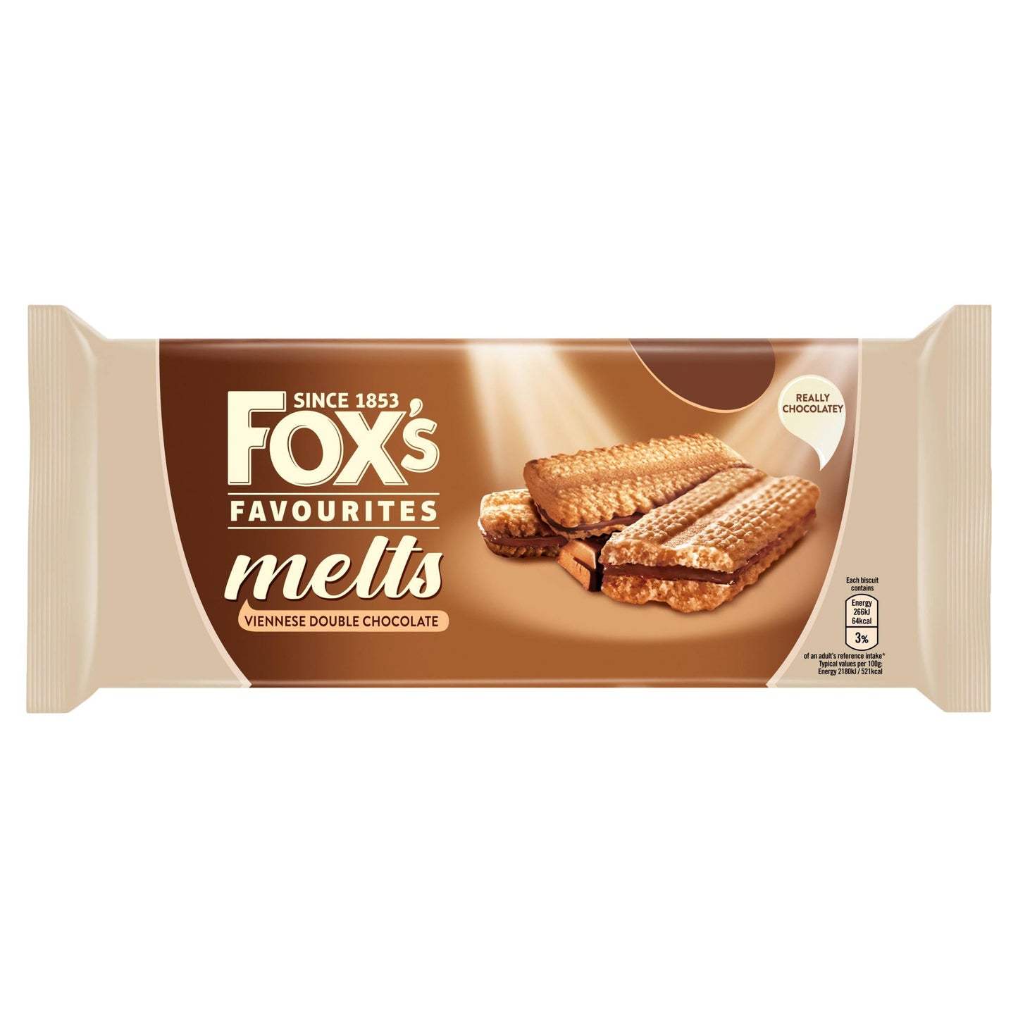 Fox's Favourites Melts Viennese Double Chocolate, 120g