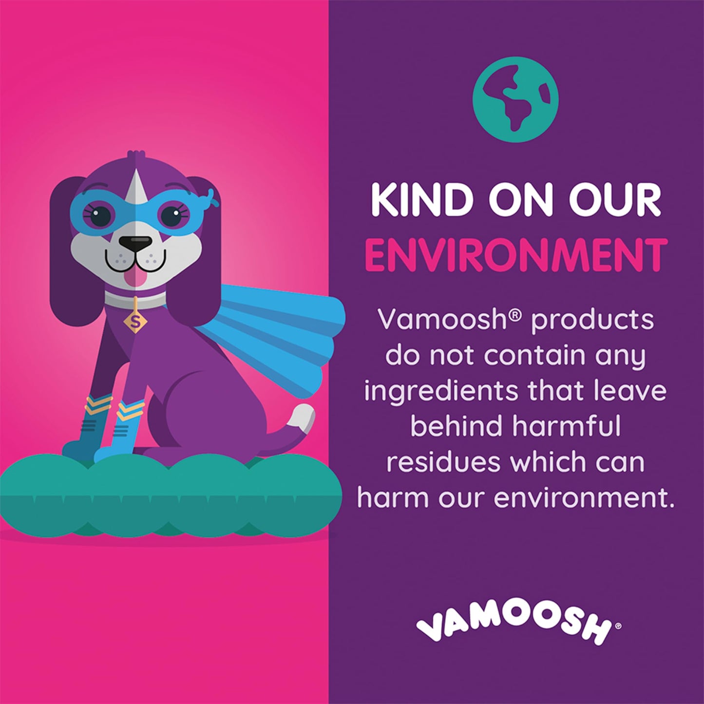 Vamoosh 6-in-1 Washing Machine Cleaner, Dissolves Hair, Eliminates Bad Odours, Removes Limescale, Deep Clean, Leaves Smelling Fresh, Antibacterial, Descales