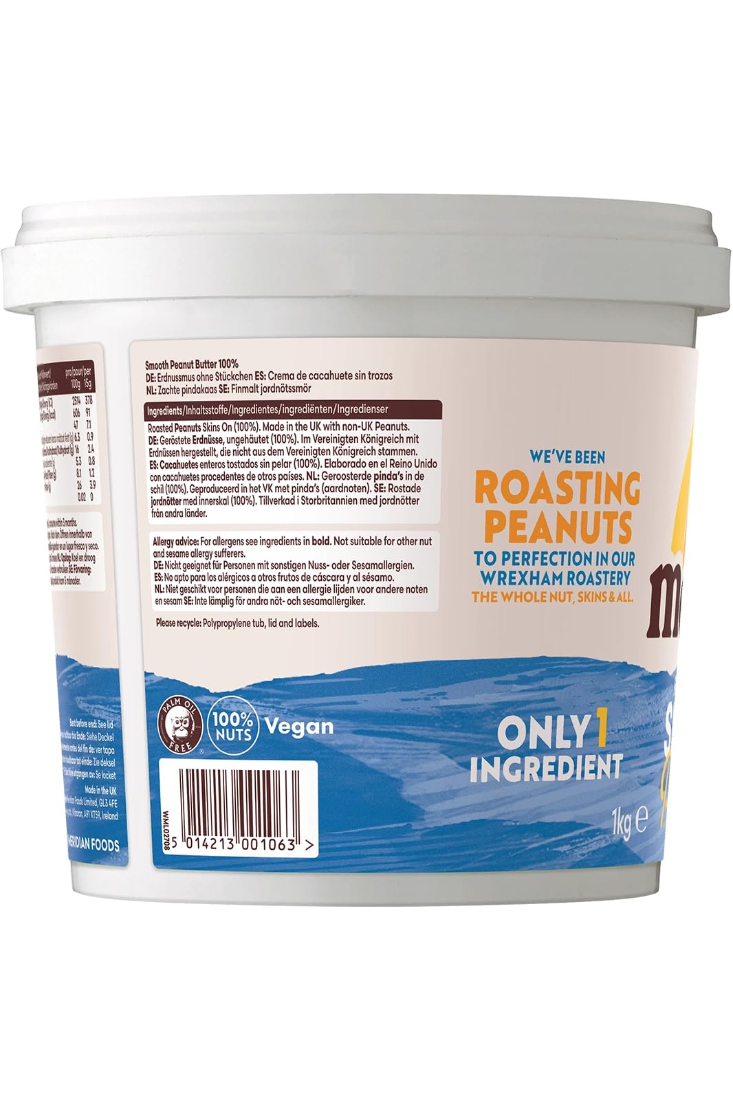 Meridian Foods Peanut Butter Smooth 1kg