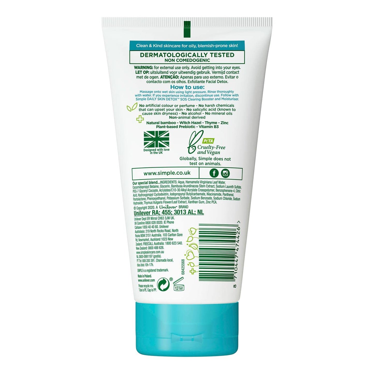 Simple Daily Skin Detox Clear Pore Scrub, 150ml