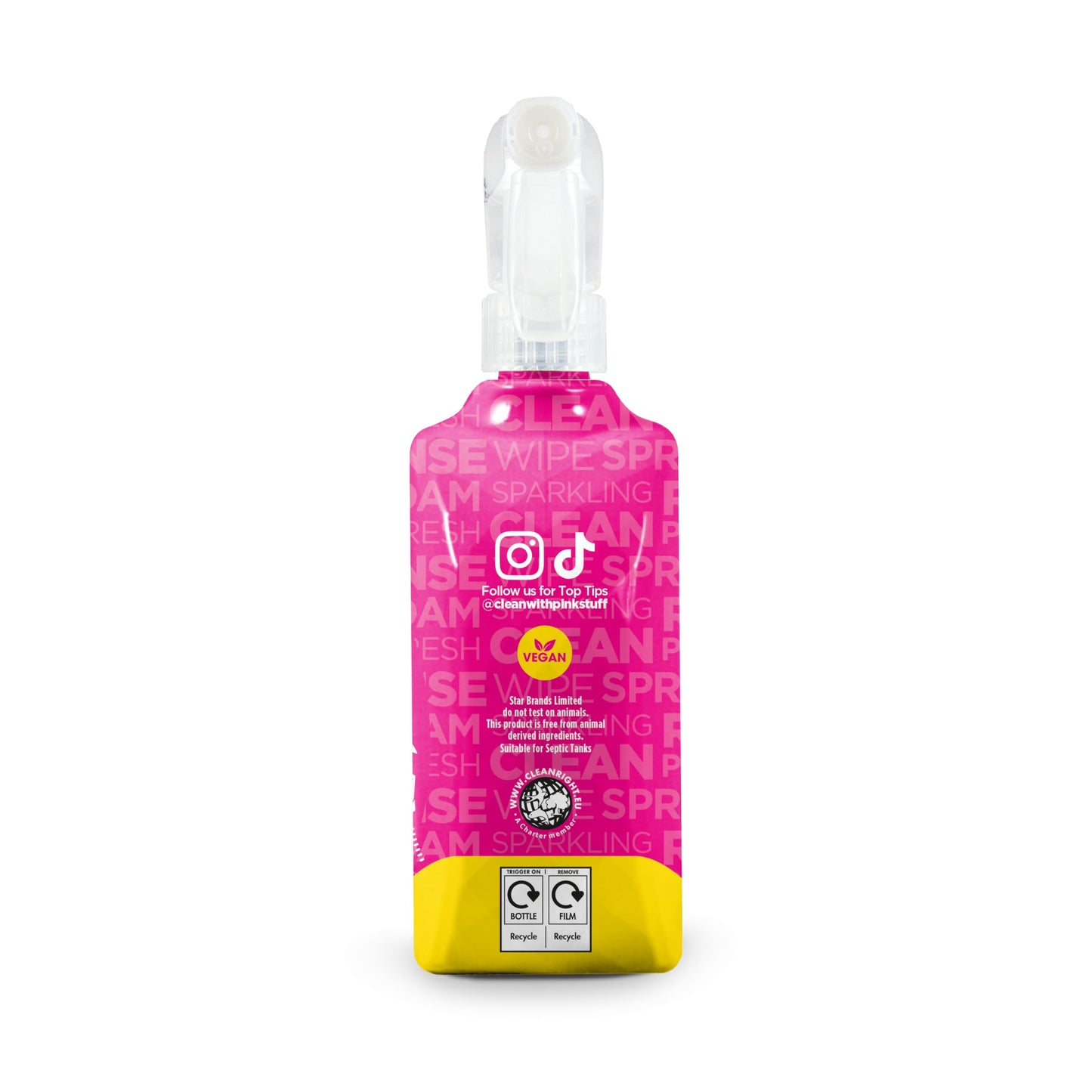 The Pink Stuff Miracle Wash-Up Spray - Fast Acting Foaming Washing Up Liquid for Dishes Pots Pans & Kitchen Surfaces - Spray Wipe & Rinse Formula Cuts Grease & Leaves a Sparkling Clean Finish - 500ml