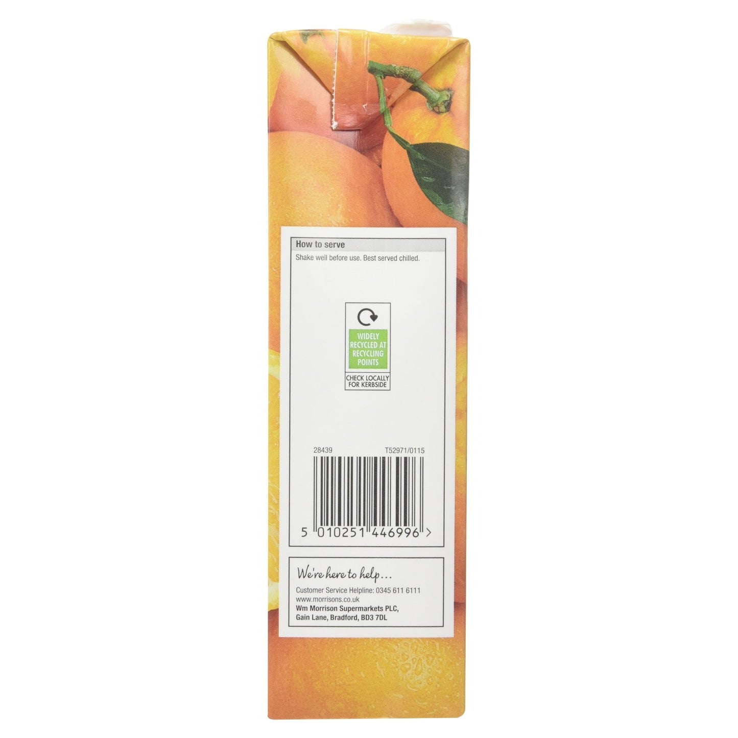 Morrisons Smooth Orange Juice From Concentrate 1L