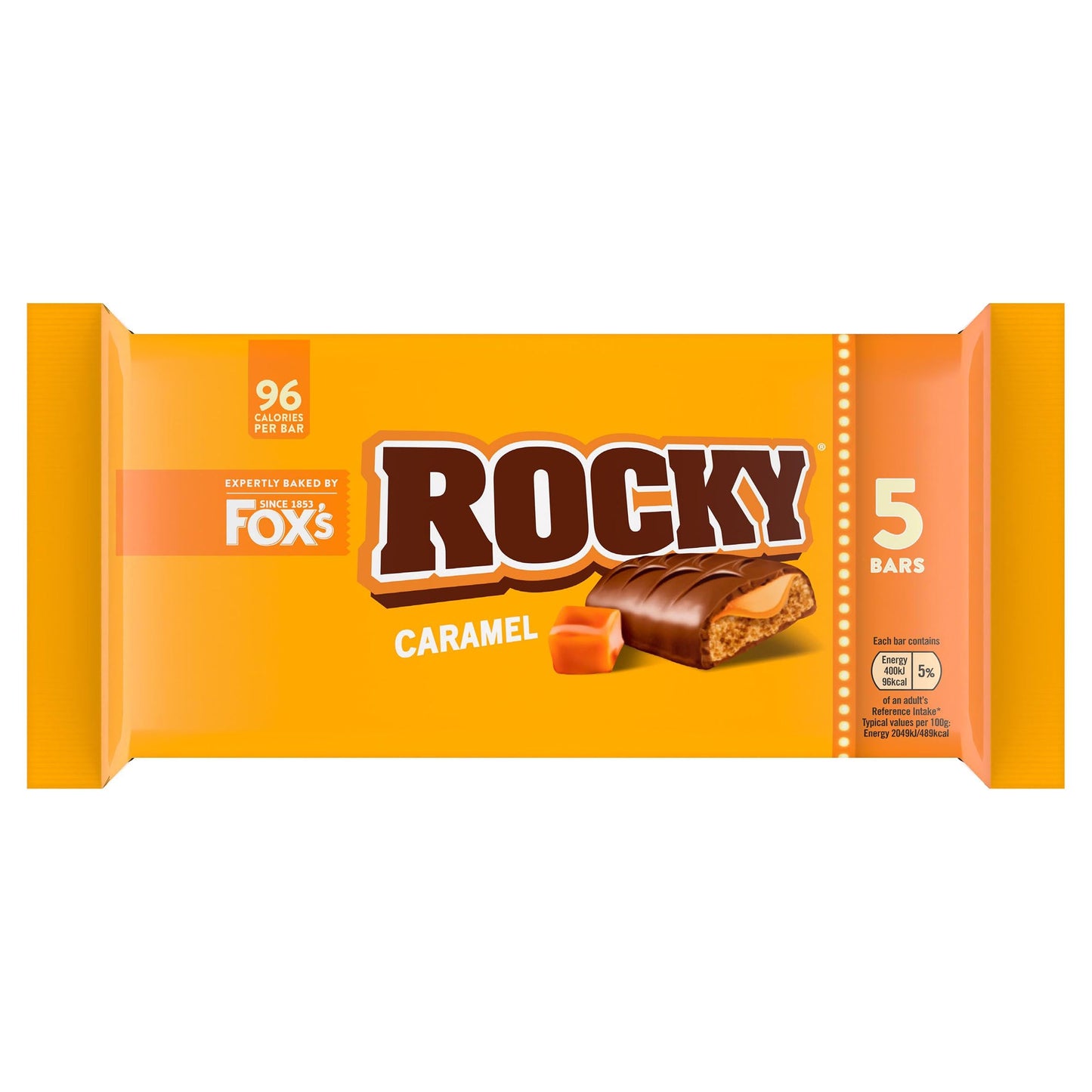 Fox's Rocky Caramel Bars, 5 x 19.5g
