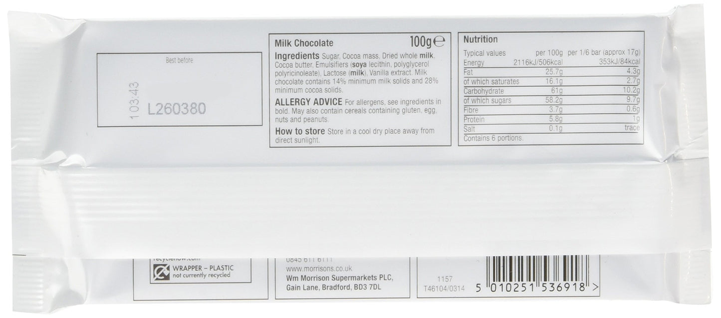 Morrisons savers Milk Chocolate, 100g