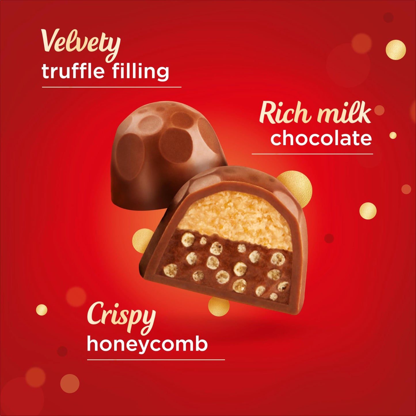 Maltesers Chocolate Truffles Gift Box, Milk Chocolate gift, Honeycomb & Truffle filling, 455g, Ideal Chocolate Selection Box for Gifts, Snacks and Sharing