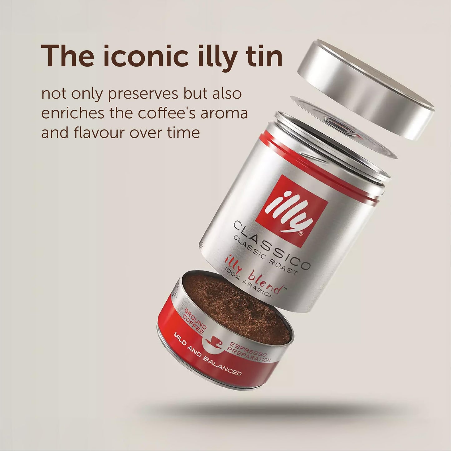 illy Brazil Cerrado Mineiro Single Origin 100% Arabica Coffee Beans - Regenerative Agriculture Certified - Ideal For Moka Pots & Filter Coffee - 250g Tin