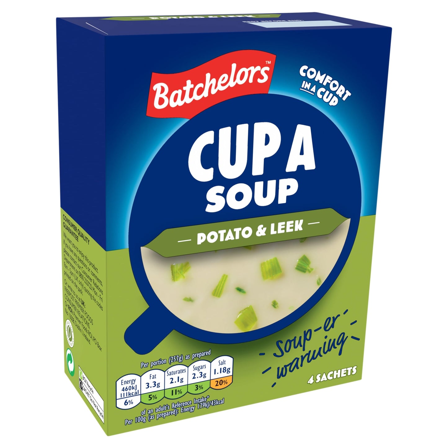 Batchelors Cup A Soup Creamy Potato & Leek Cup a Soup, 4 Sachets, 107 g