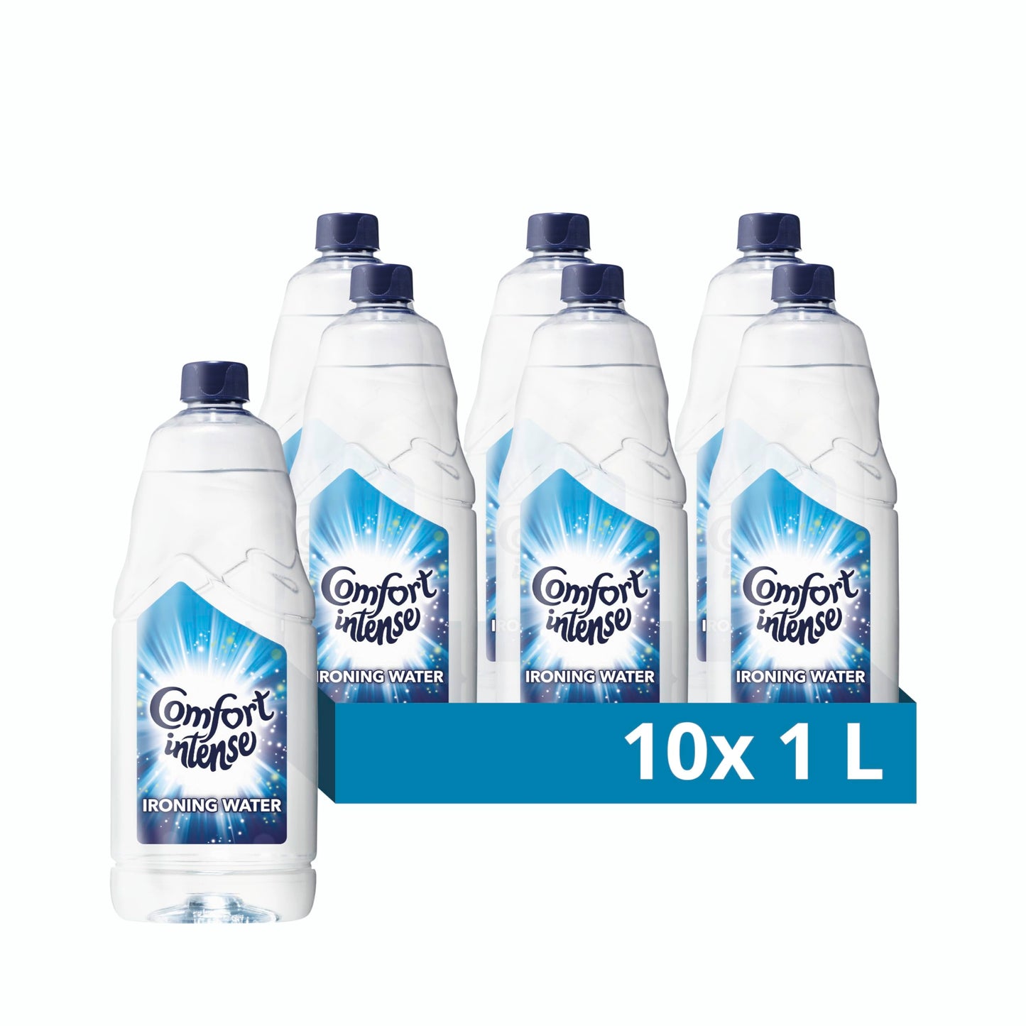 Comfort Intense Vaporesse Fresh Sky Ironing Water prevents limescale in your iron for fresh laundry 10 x 1 Litre, Pack of 10