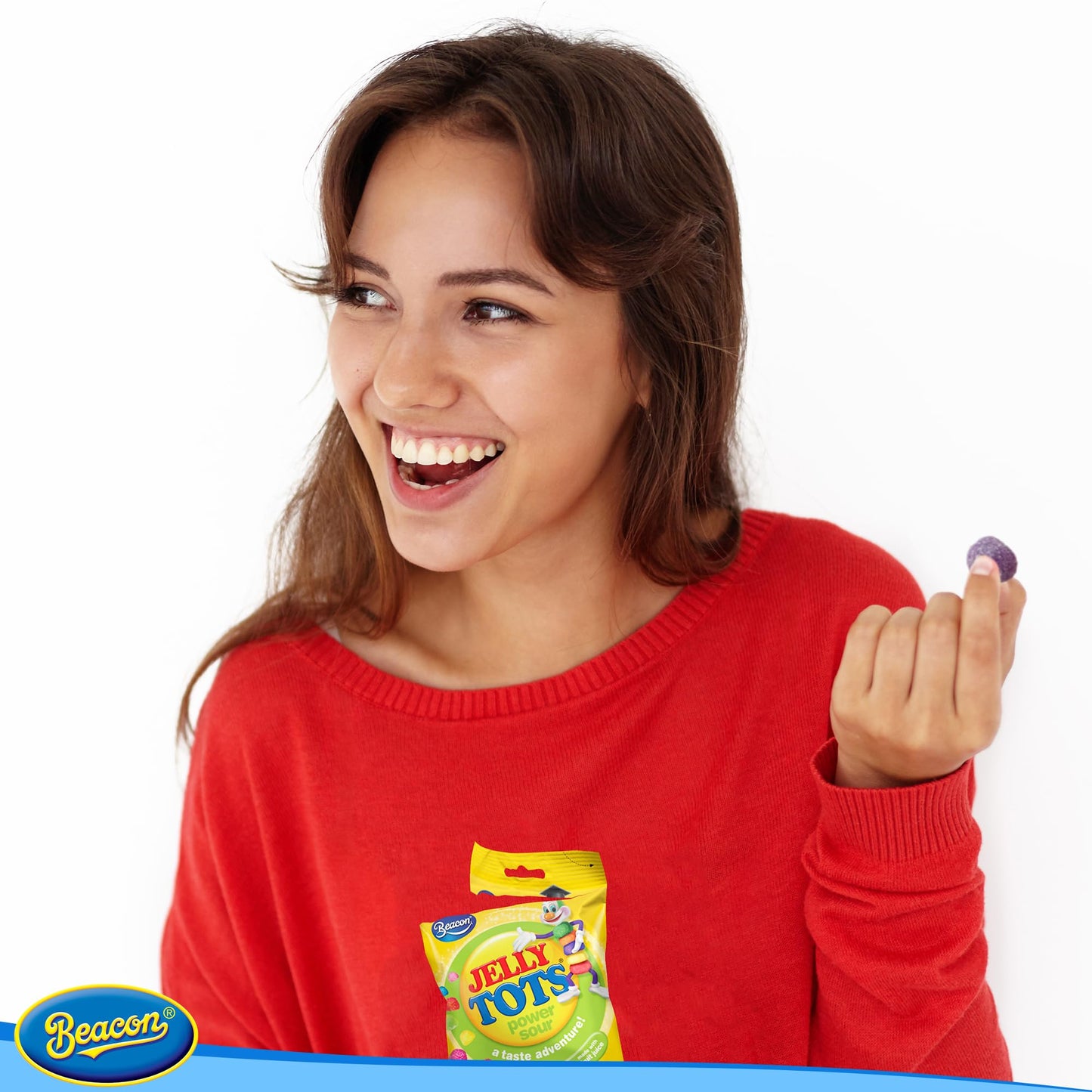 Beacon Jelly Tots Power Sour - Tasty Sweets for Adults & Kids -- Sweet Gift for All Occasions - 5 x 100 grams