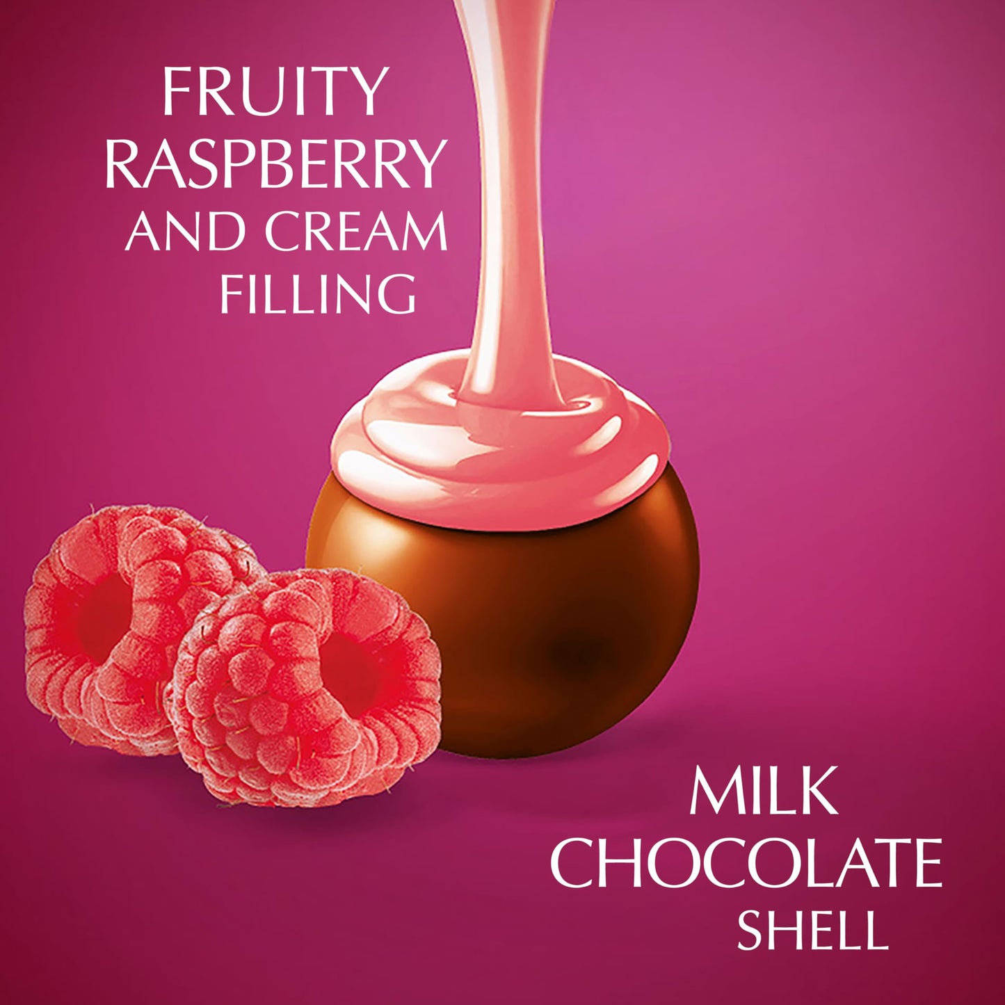 Lindt Lindor Raspberry and Cream Chocolate Truffles – 200g Box (Approx. 16 Balls) – Smooth Filling – Christmas, Gift, Birthday, Congratulations Treat