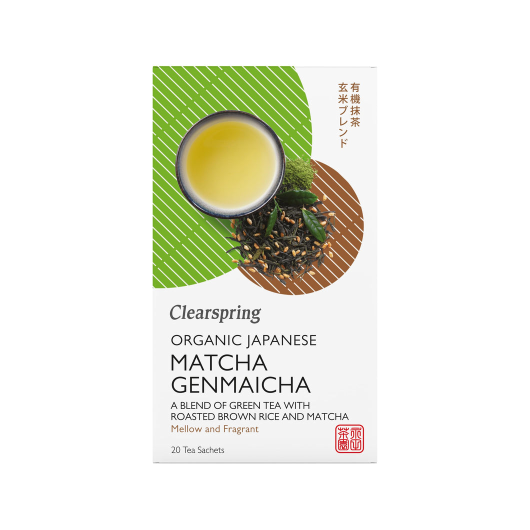 Clearspring Organic Japanese Matcha Genmaicha Green Tea 20 Teabags