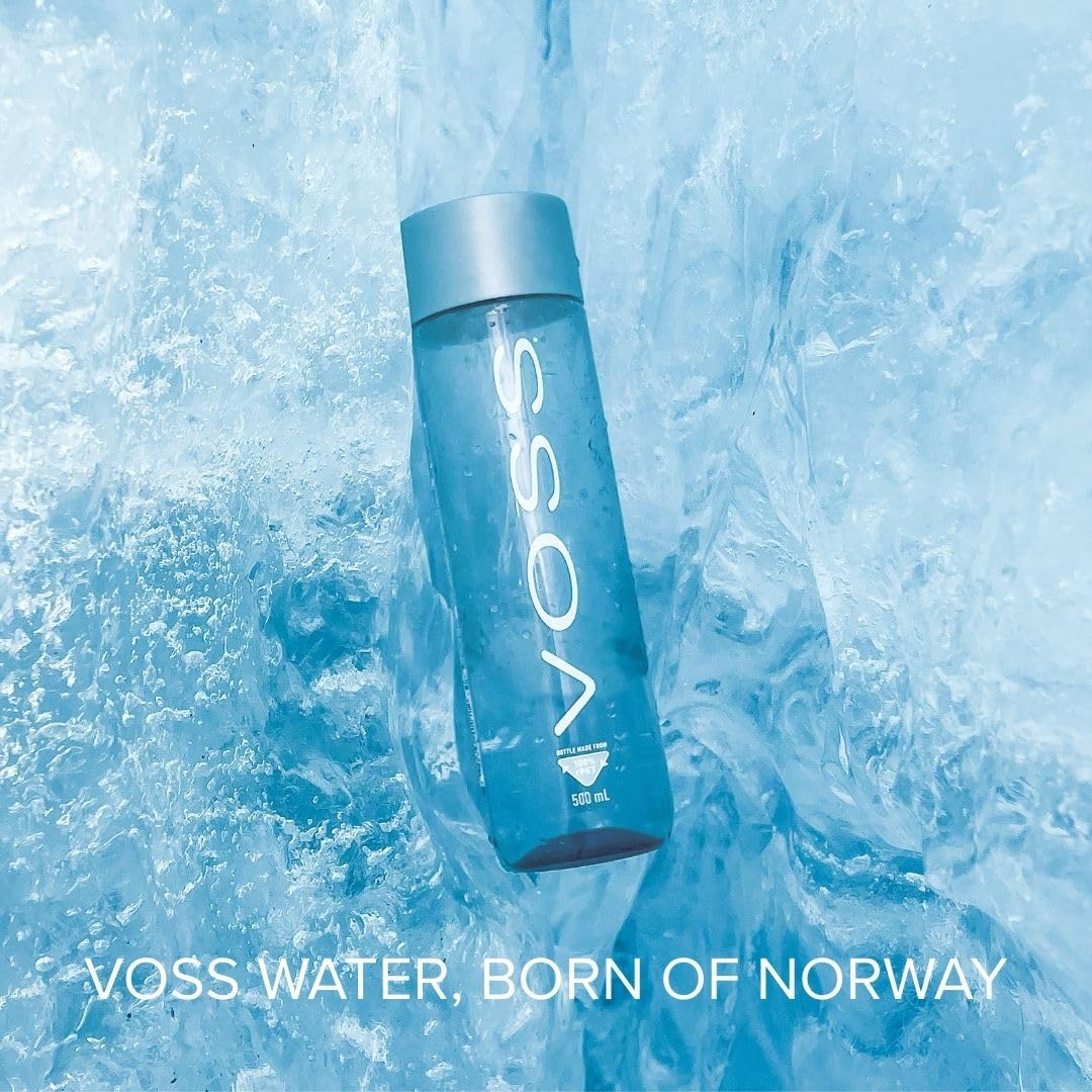VOSS Still Water – Premium Naturally Pure Water - PET Plastic Water Bottles for On-the-Go Hydration