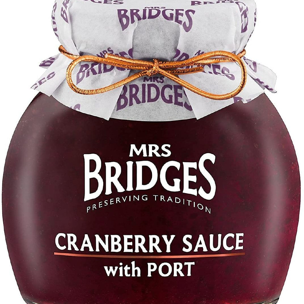 Mrs Bridges Cranberry Sauce with Port 340g