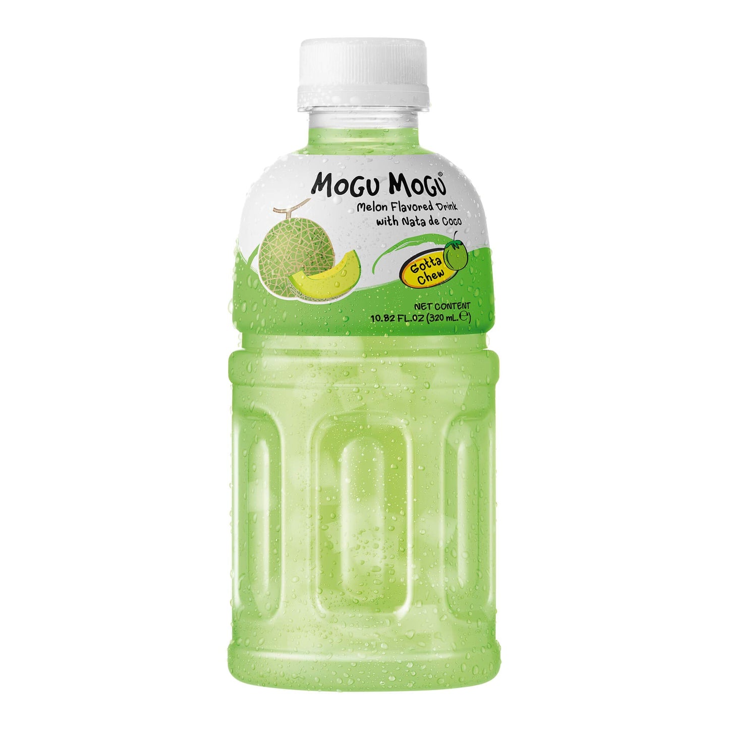 Mogu Mogu Melon Flavoured Drink with Nata de Coco, 320ml