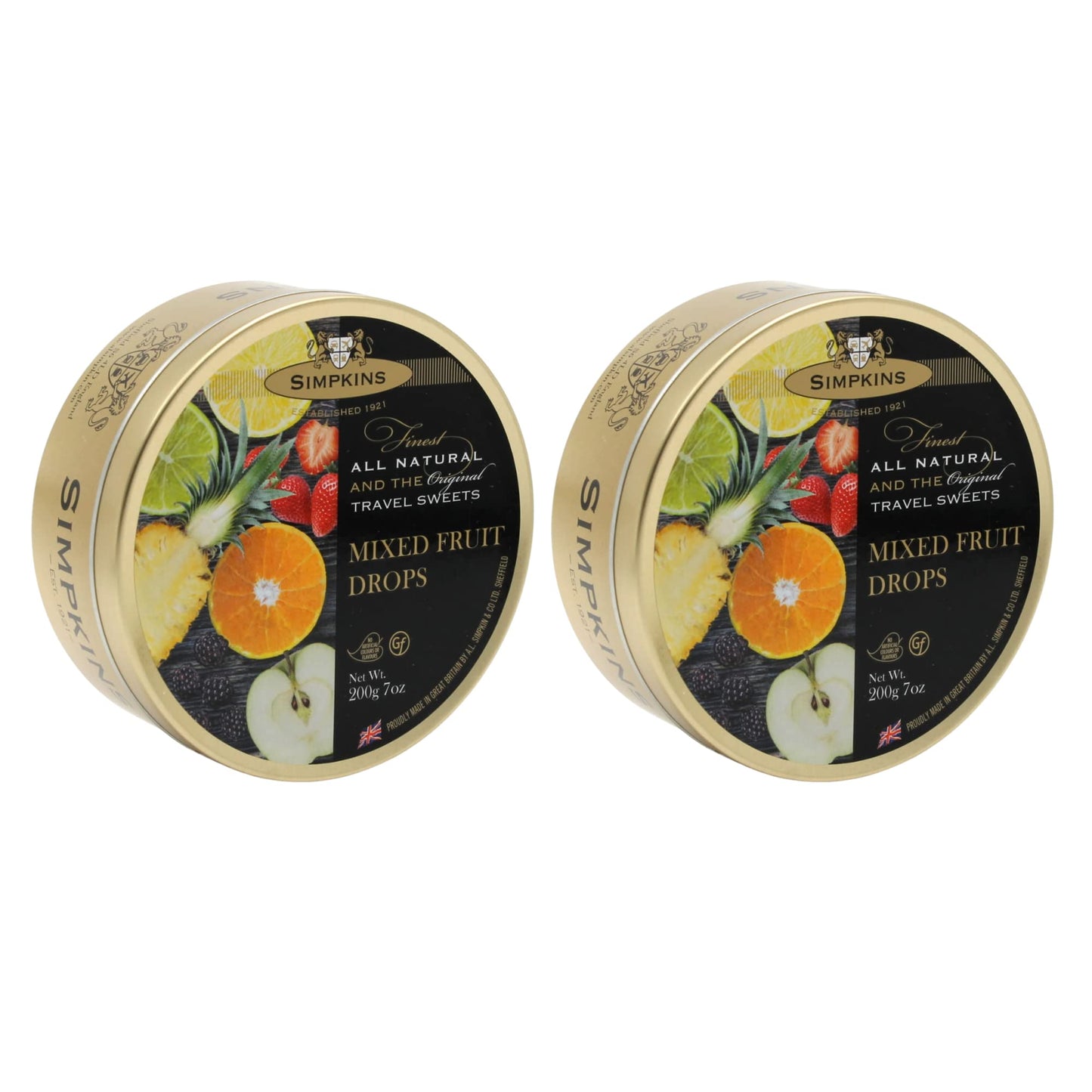 Simpkins Mixed Fruits Travel Sweets 2 X 200g Tin