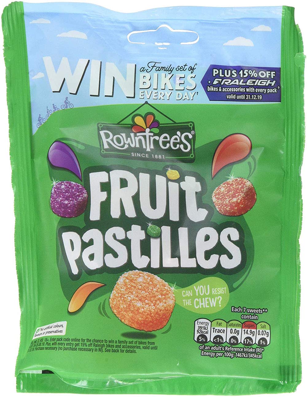 Rowntrees Fruit Pastilles Pouch Bag 143G