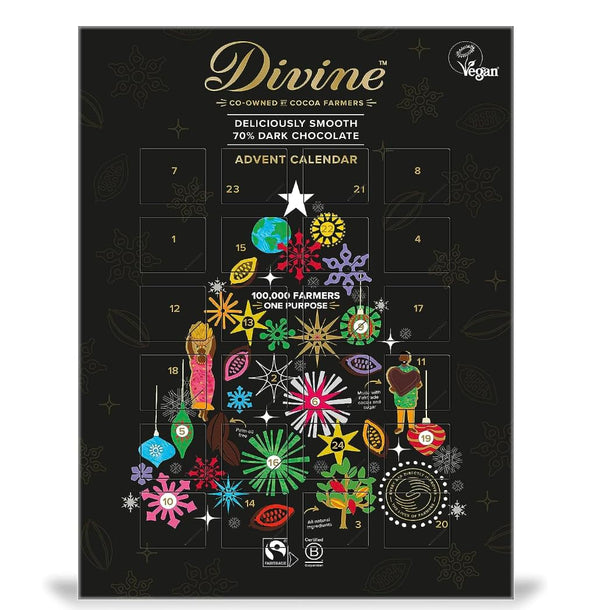 Divine 70% Dark Chocolate Advent Calendar - 85g