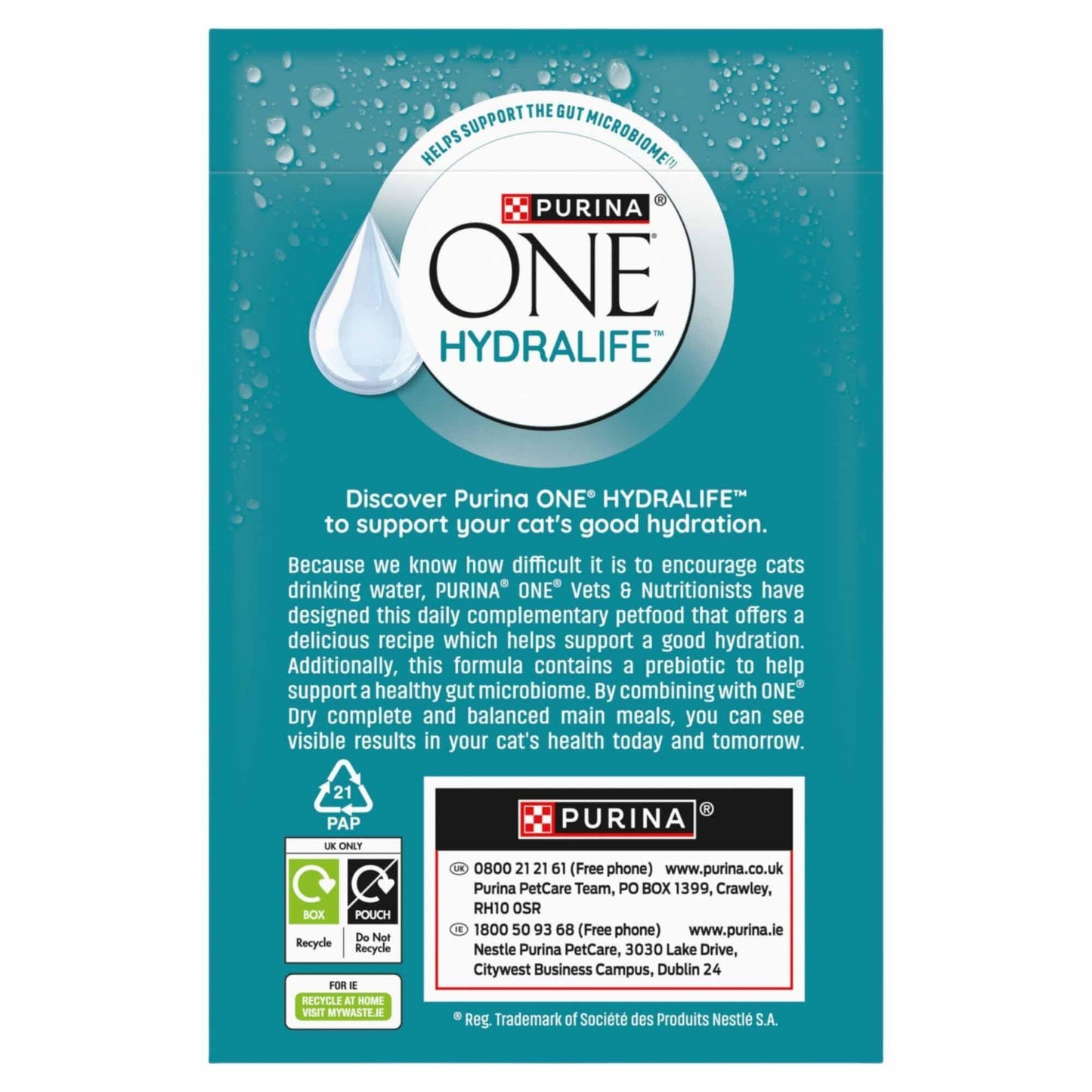 PURINA ONE Hydralife Salmon Cat Supplements 6x50g