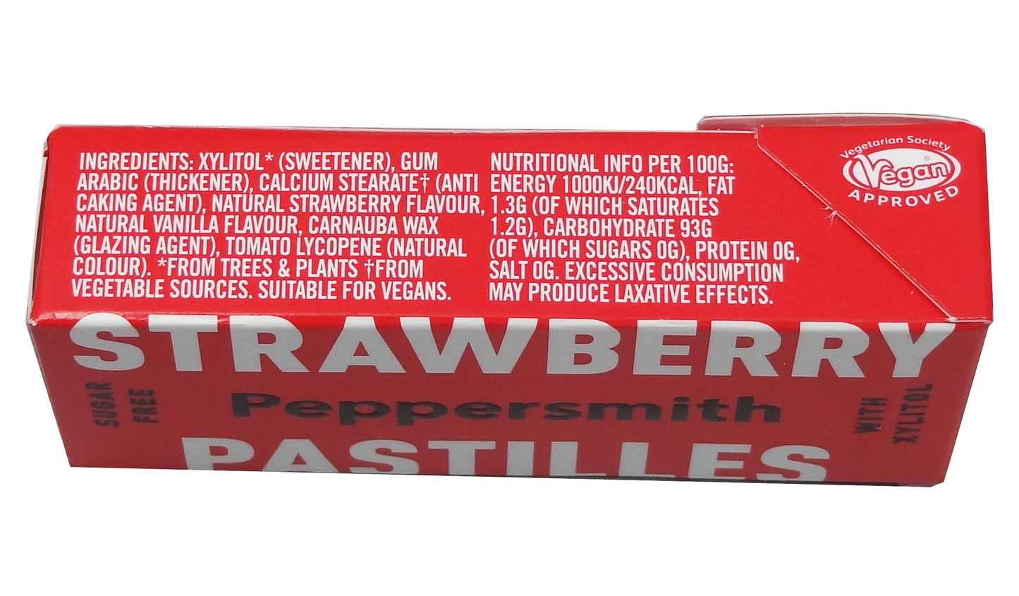 Peppersmith Strawberry & Vanilla Sugar Free Pastilles, 15g