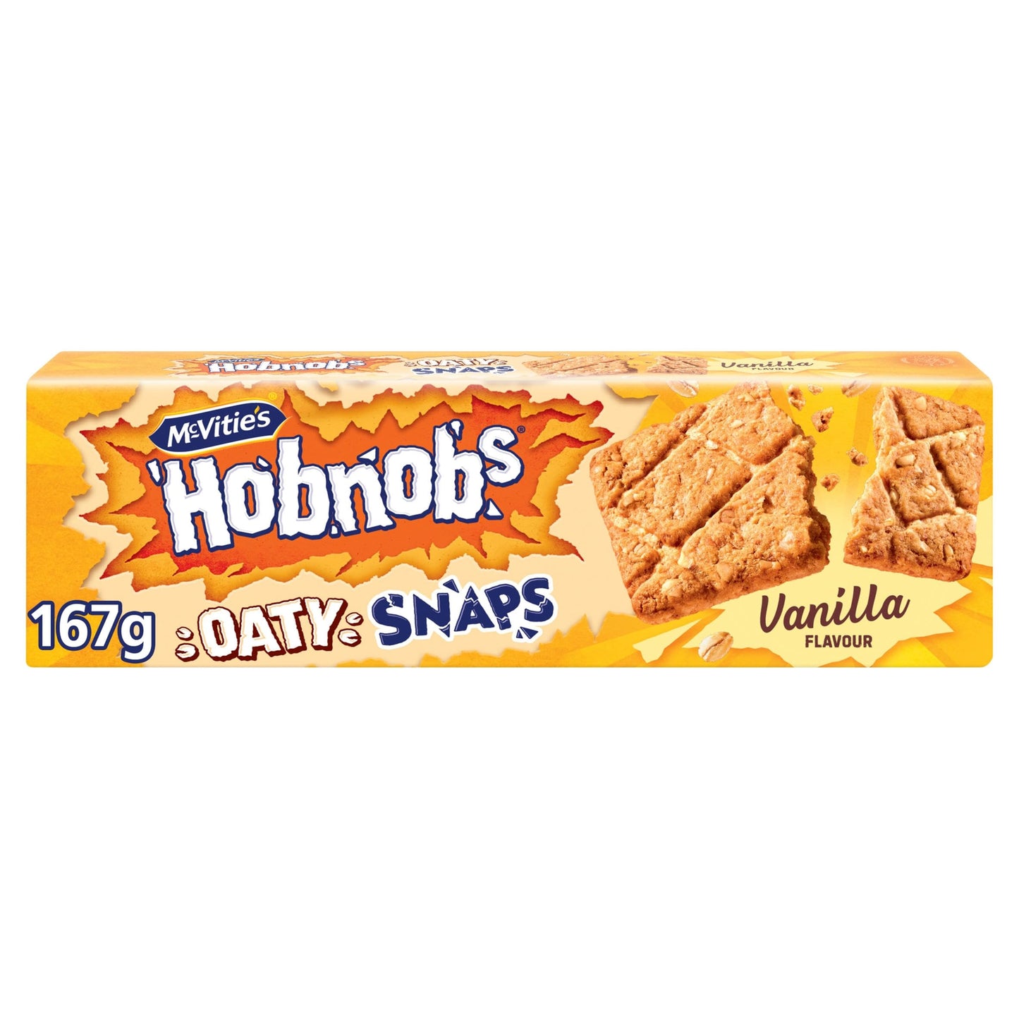McVitie's Hobnobs Vanilla Flavour Oaty Snaps 167g