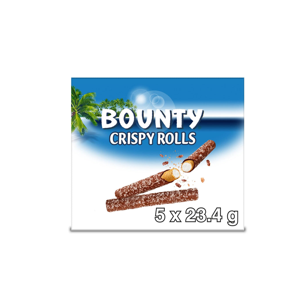Bounty Milk Chocolate & Coconut Crispy Rolls Multipackc 5x23.4g
