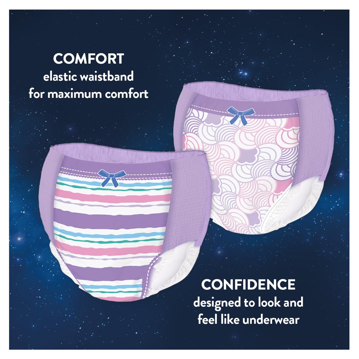 Huggies DryNites Pyjama Pants, Girls 4-7 Years (17-30KG), Up to 100% Leak Free Nights, Bedwetting Pants, 64 Count