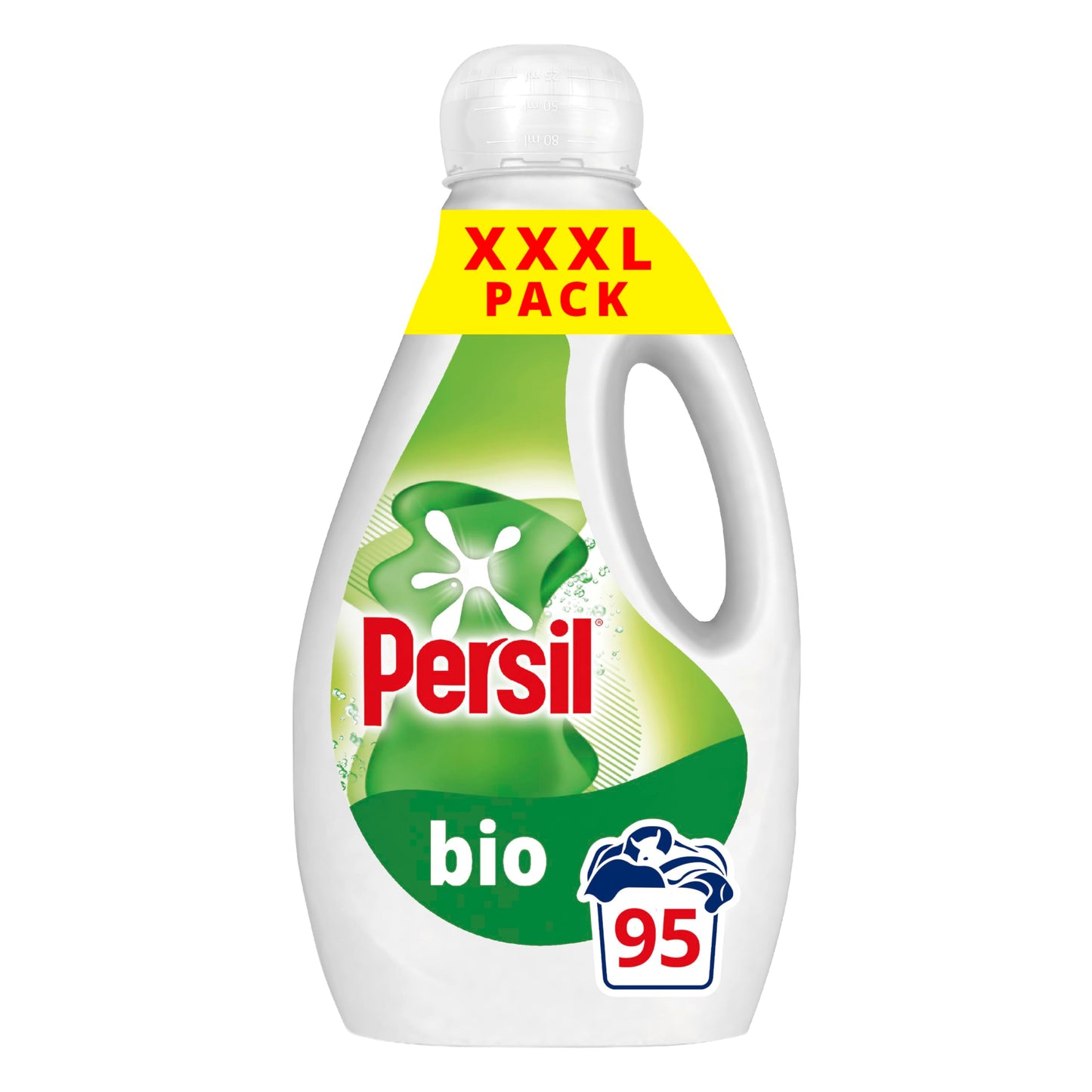 Persil Bio Laundry Washing Liquid Detergent 1st time removal of tough stains outstanding stain removal in quick & cold washes 95 washes (2.565 L)
