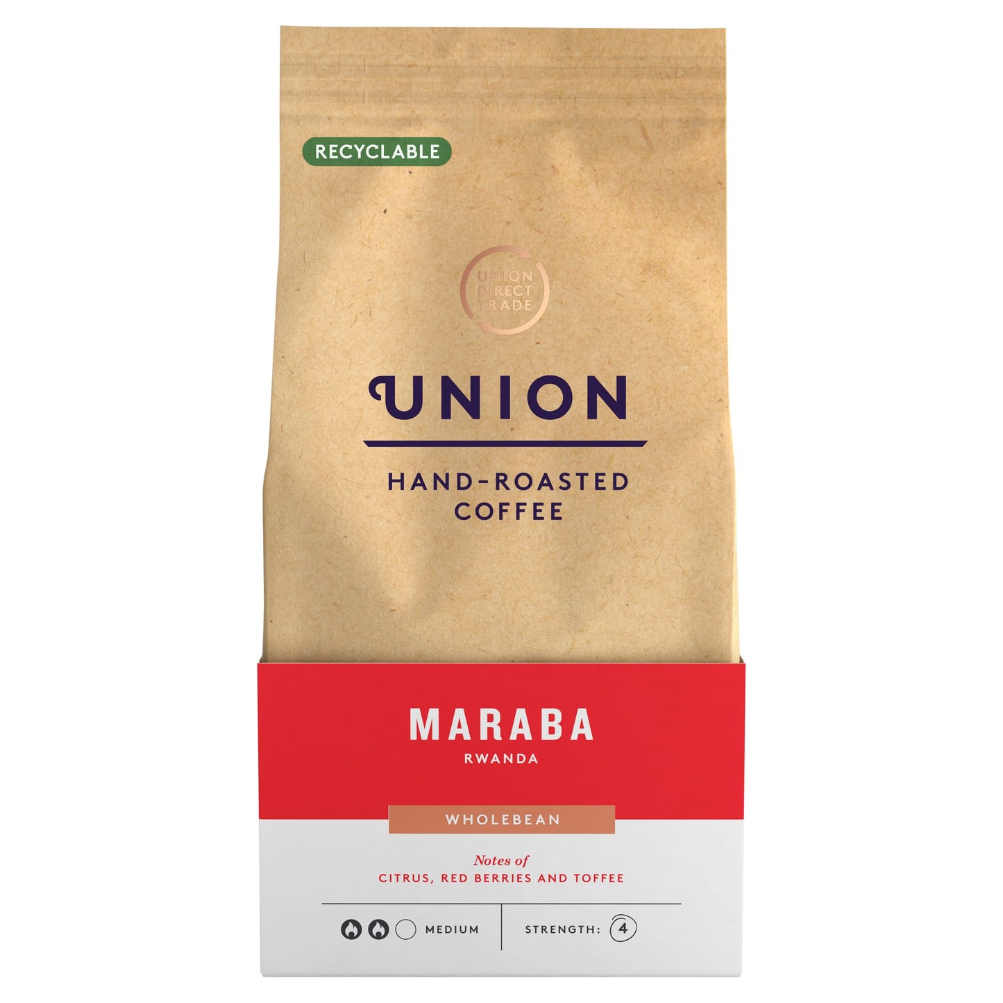 Union Hand Roasted Coffee Union Hand Roasted Maraba Rwanda Wholebean, 200g