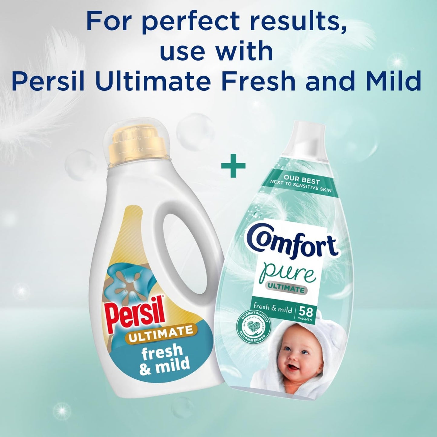 Comfort Pure Fabric Conditioner Ultimate Care Fresh and Mid with Lasting Fragrance Intense Liquid Fabric Softener Suitable for Sensitive Skin 58 Washes, 870ml Pack of 3