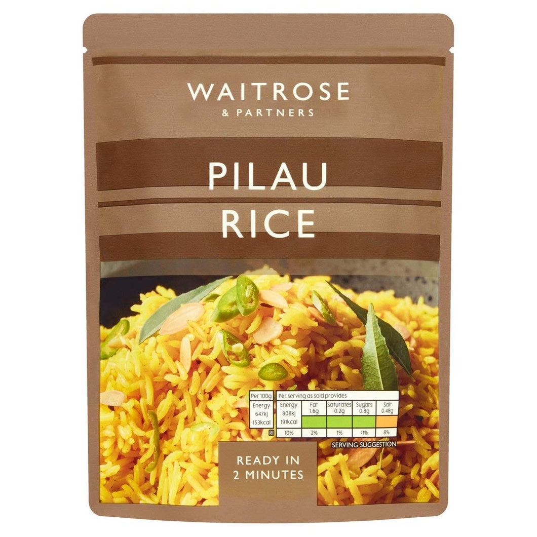Waitrose Microwaveable Pilau Rice, 250g