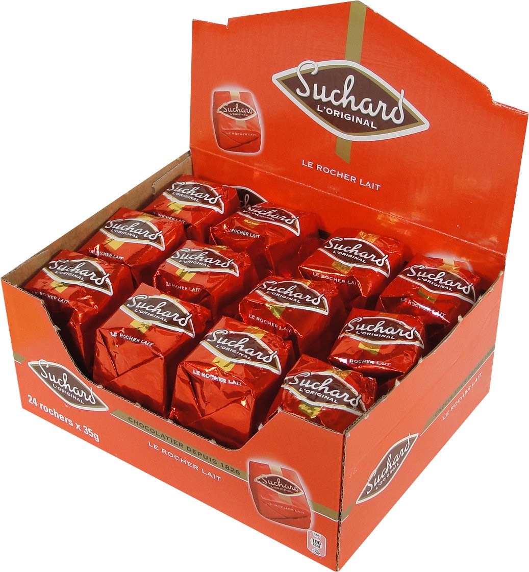 Suchard Milk Chocolate Rochers Box - 1.85 lbs - 24 Pieces by Suchard