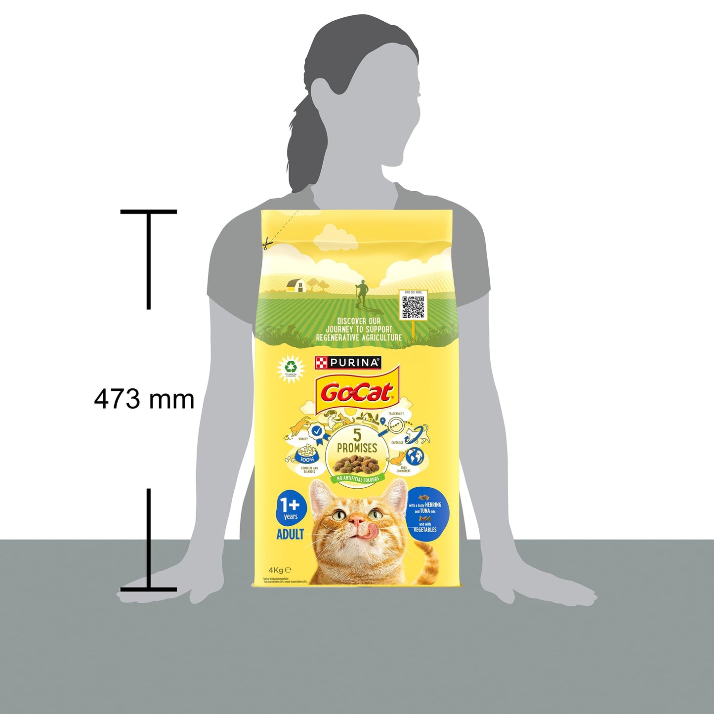 Go-Cat Adult Tuna, Herring and Veg Dry Cat Food 4kg
