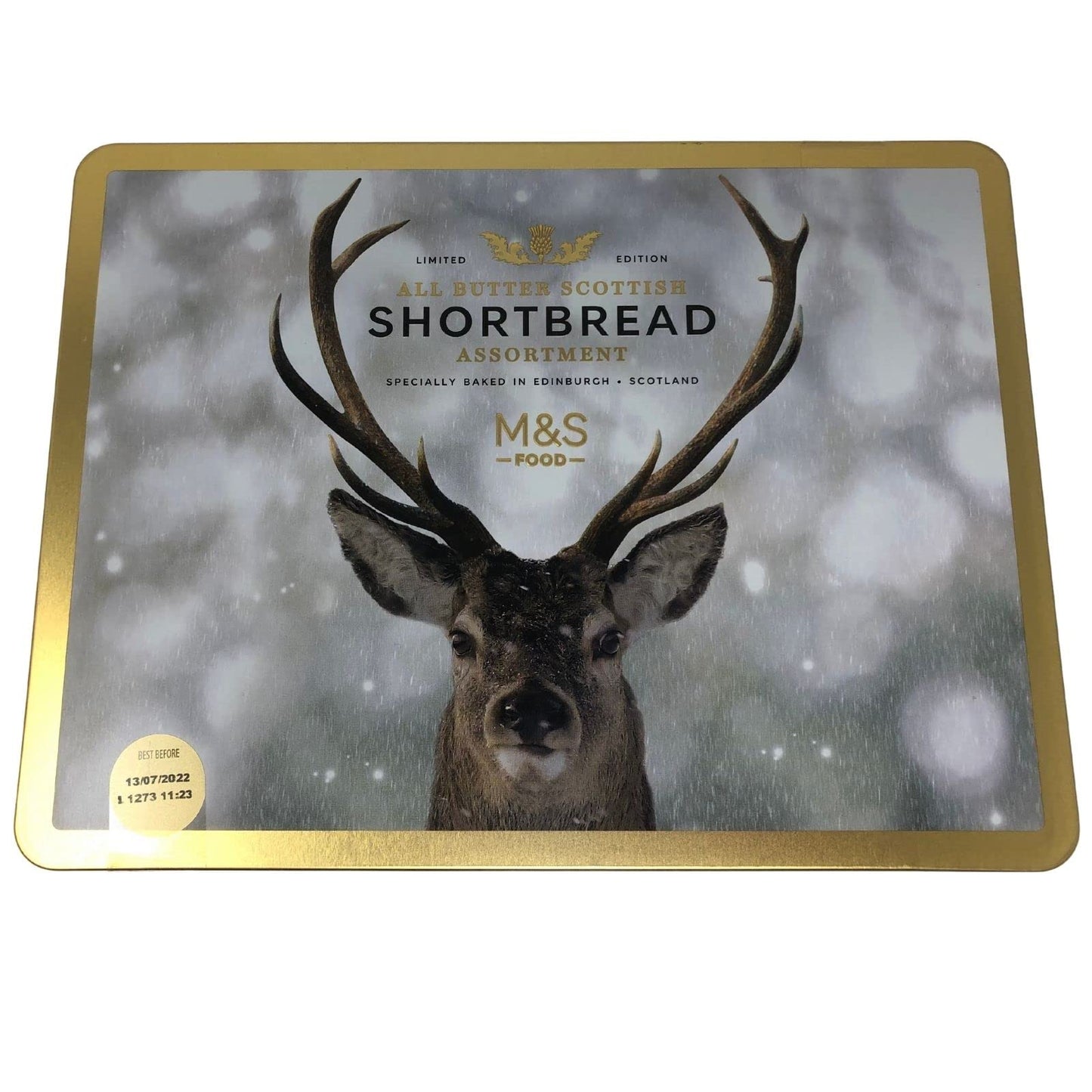 Marks and Spencers M&S Shortbread Biscuits Gift (650g) Bundled with M & S Belgian Chocolate Biscuits Collection (400g) Christmas Biscuits Tins Biscuits Gift Set
