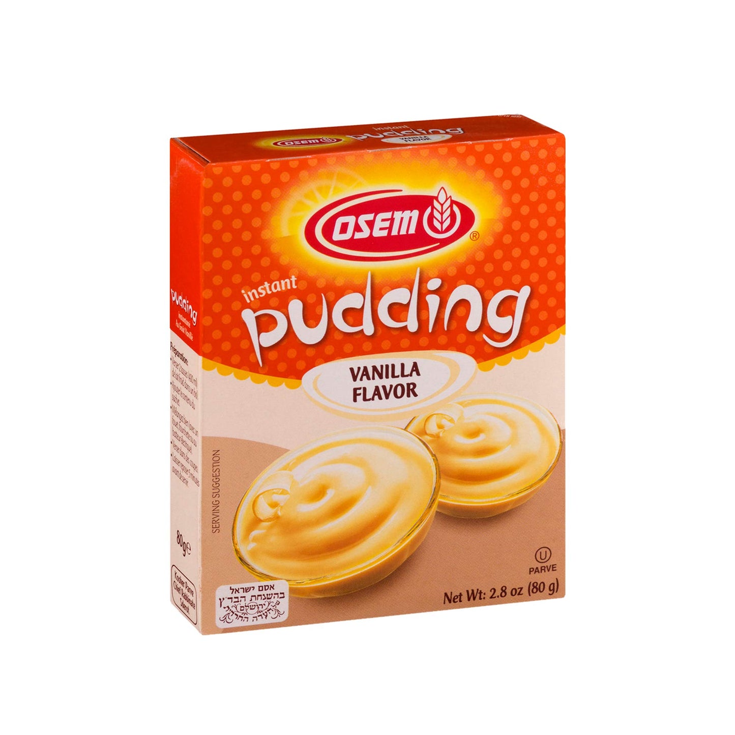 Osem Instant Pudding Vanilla Flavour - Trans Fat Free, 80 g (Pack of 12)