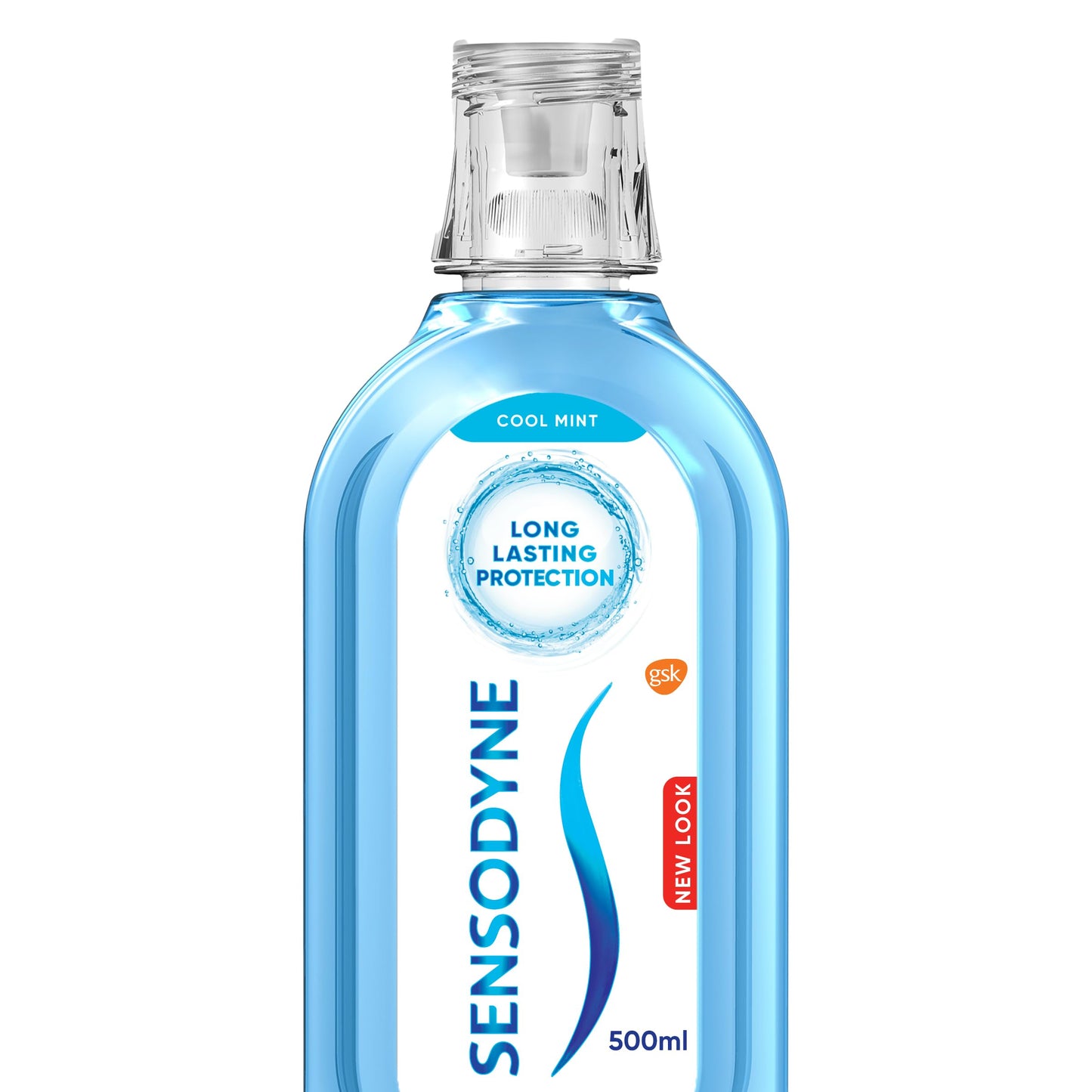 Sensodyne Mouthwash for Sensitive Teeth, Alcohol Free Mouth Wash, Cool Mint Flavour, 500ml