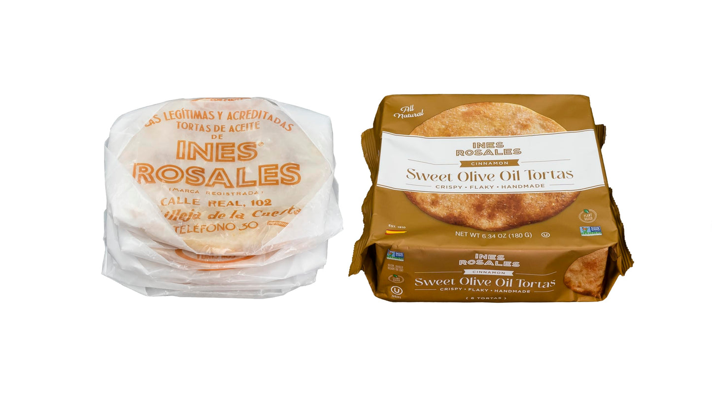 INES ROSALES Cinnamon Sweet Olive Oil Tortas, 6.34 OZ