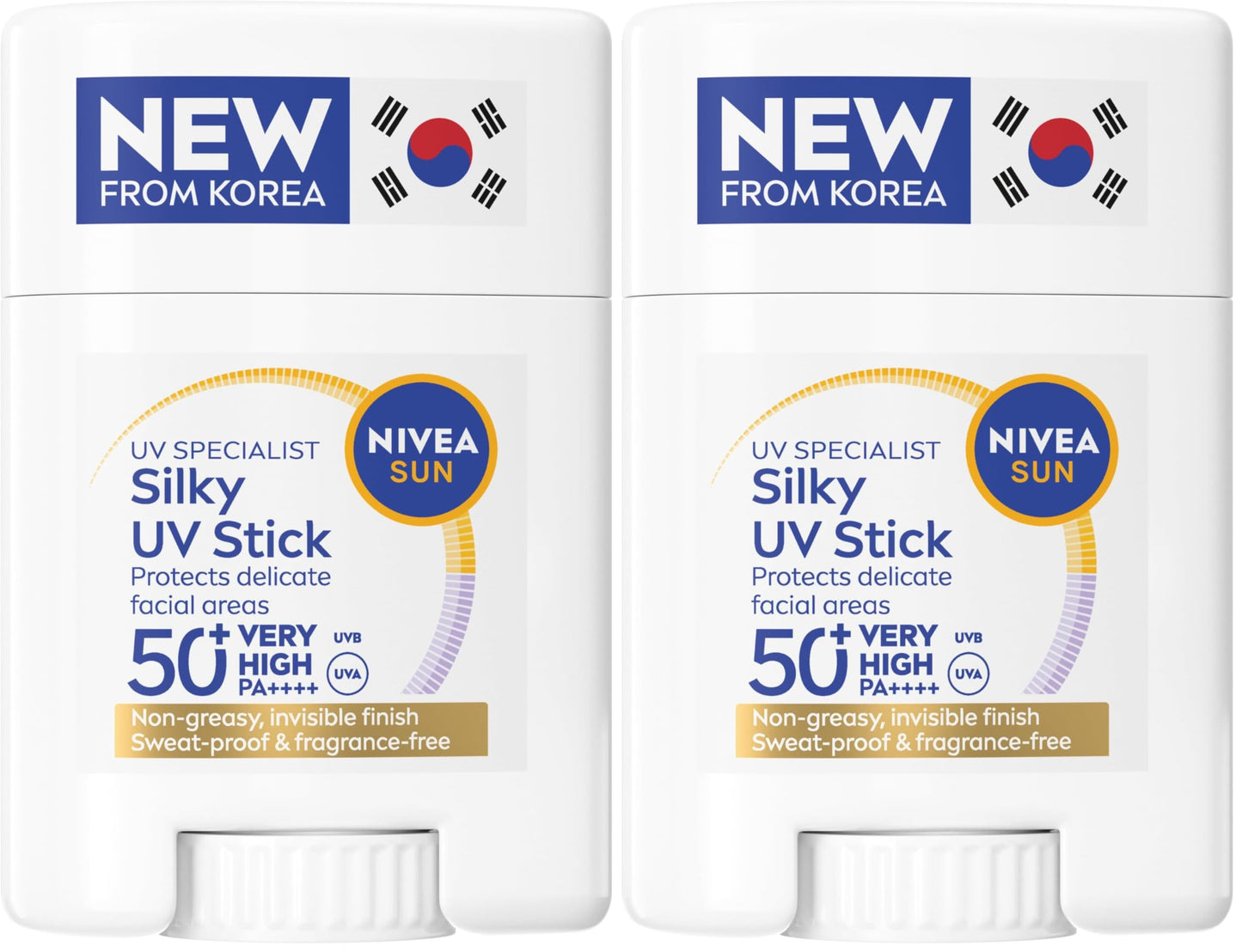 NIVEA SUN Breathable UV Specialist Silky UV Sun Stick SPF 50+ (15g), Lightweight and Non-Greasy Sunscreen, Invisible on All Skin Tones, Korean Stick Technology