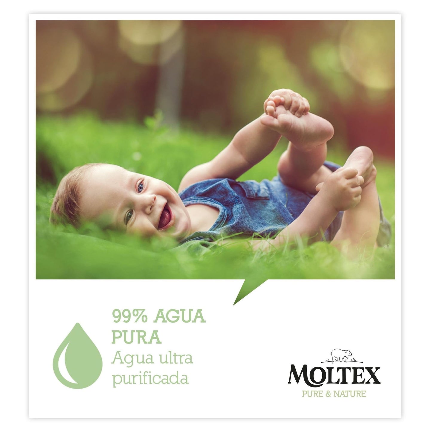 Moltex Pure & Nature Baby Wipes 60 units