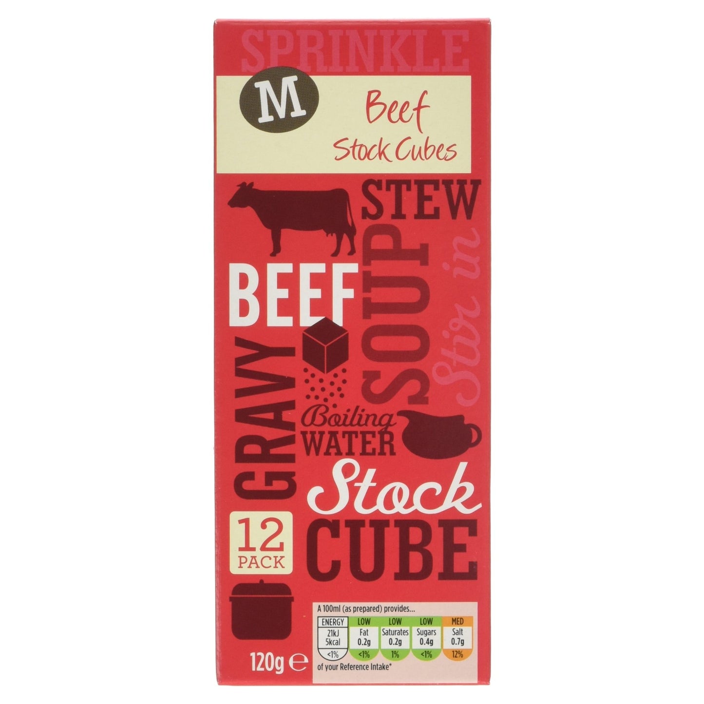 Morrisons Beef Stock Cubes, 12 x 10g