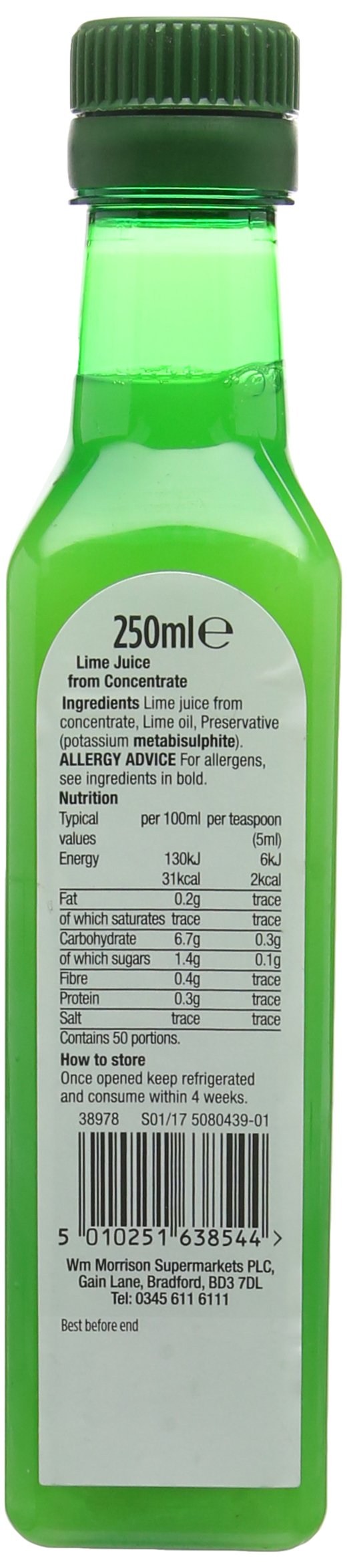 Morrisons Lime Juice 250ml