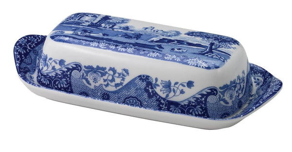 Spode Blue Italian Butter Dish