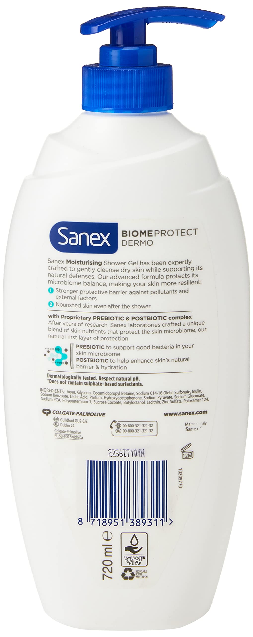 Sanex Shower Gel Dermo Moist MB 720ml