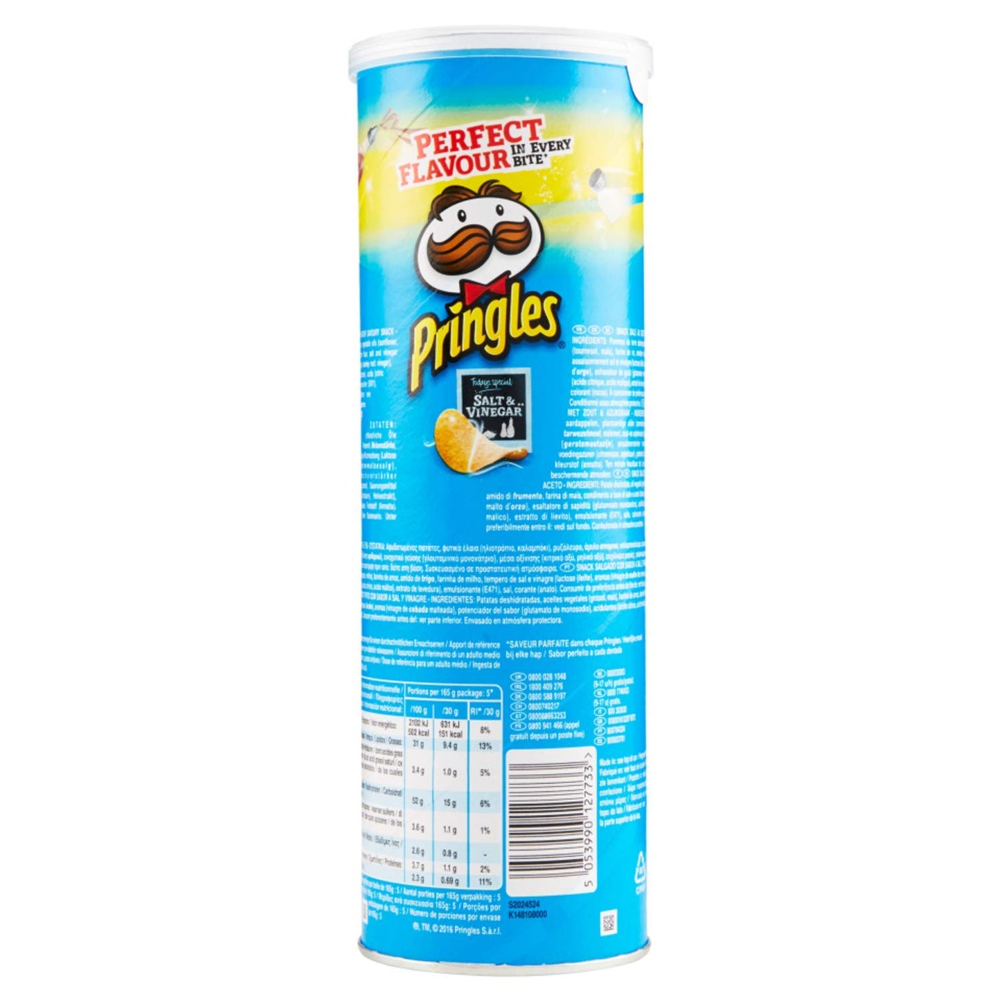 Pringles Salt & Vinegar, 165g