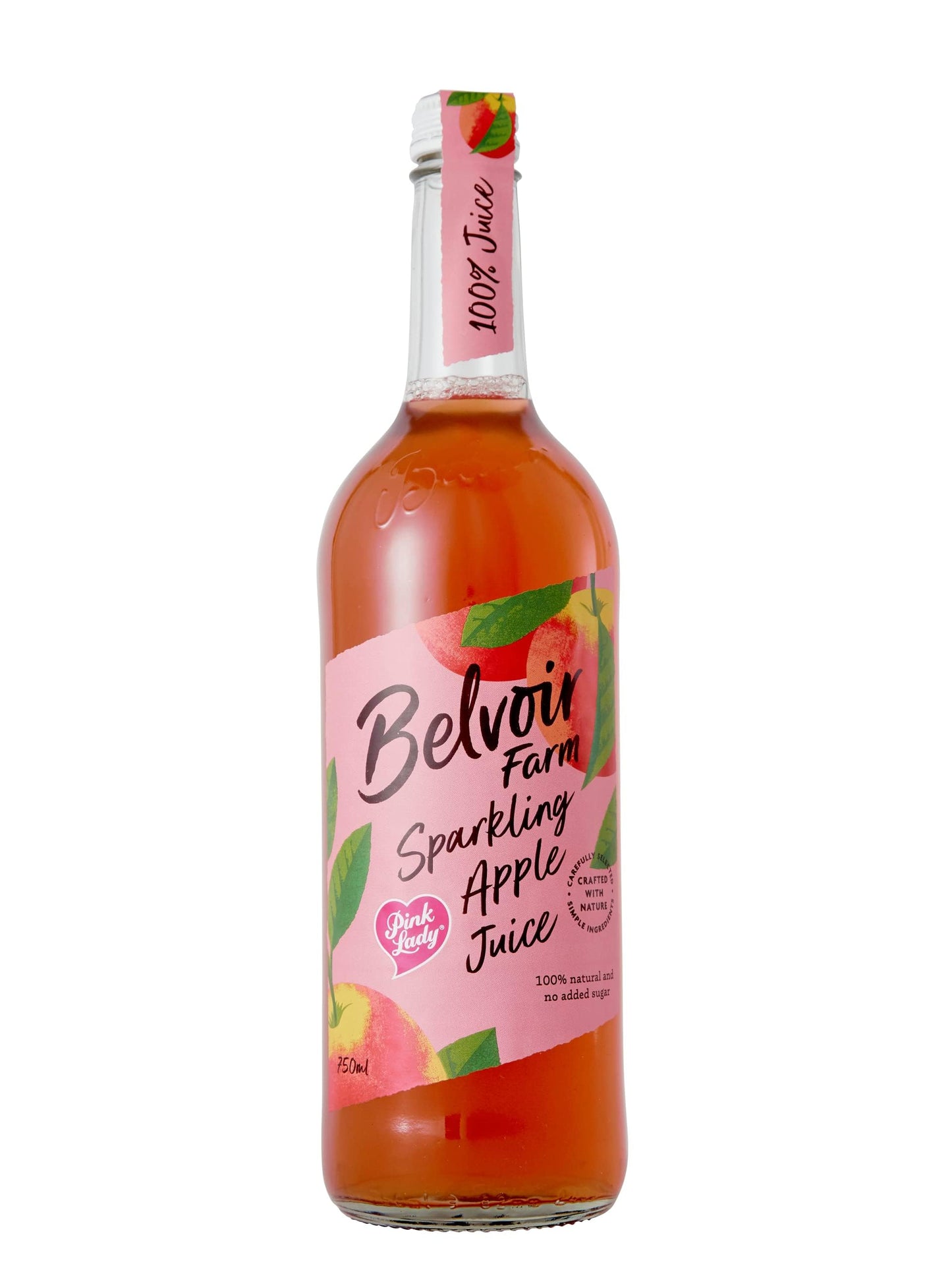 Belvoir Sparkling Pink Apple Juice 750ml
